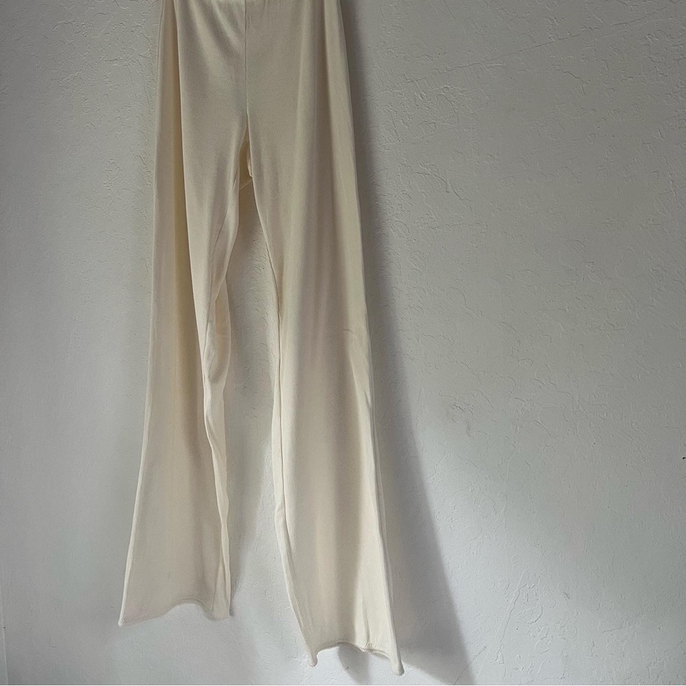 SKIMS Cotton Picot Straight Leg Pants in Marble - Picture 2 of 3
